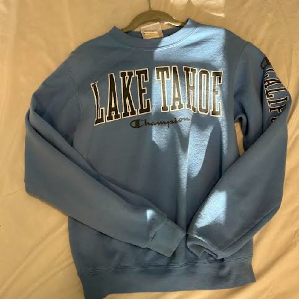 blue lake tahoe crewneck